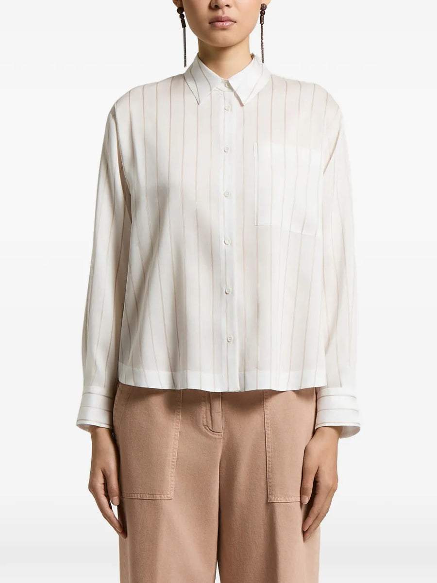 Peserico Cotton blend shirt in beige