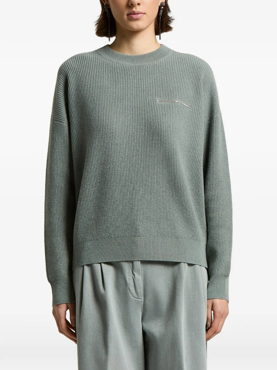 Peserico 100% (Composition not fully specified in data) sweater in sage green