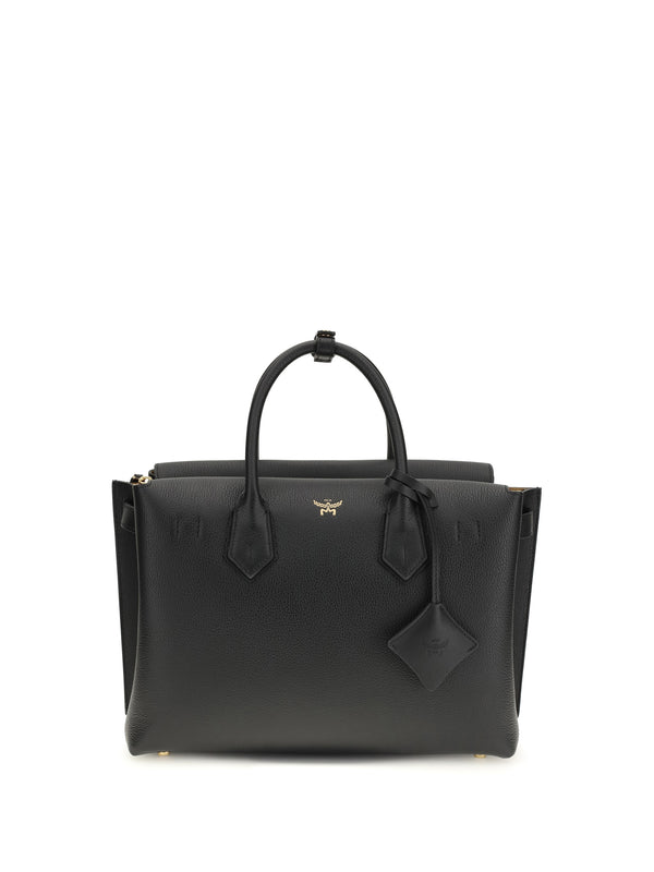 MCM 100% calf leather (Bos taurus) handbag in black