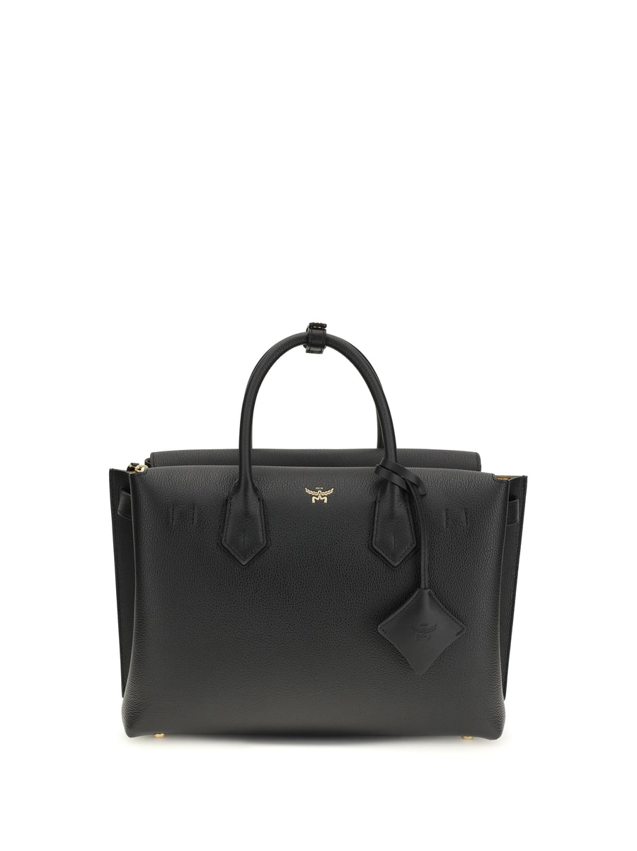 MCM 100% calf leather (Bos taurus) handbag in black