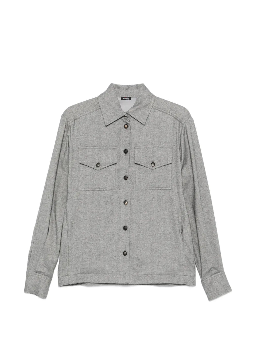 Kiton Outer: Cotton 100% shirt in taupe