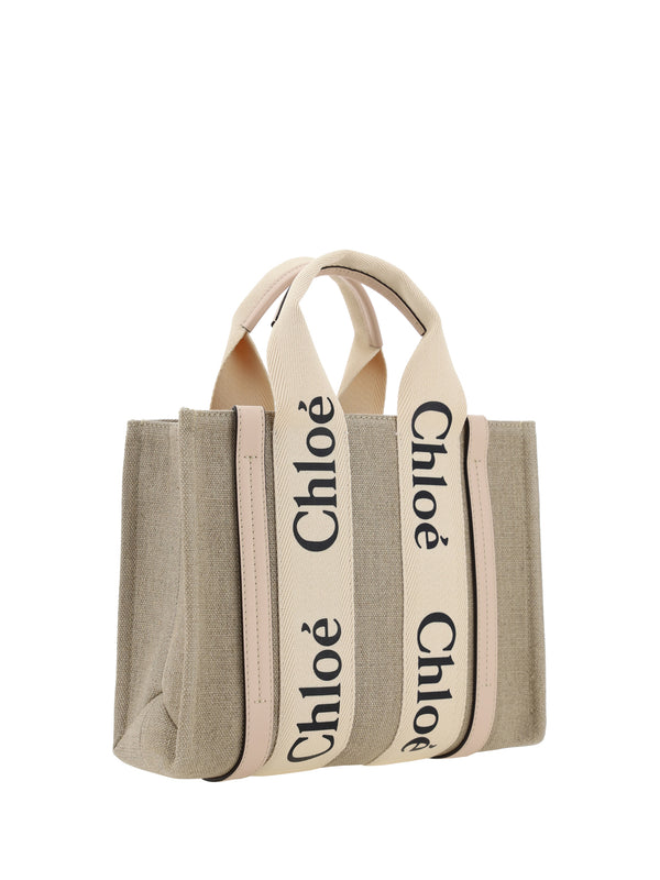 Woody Handbag Cement Pink Canvas Handbags