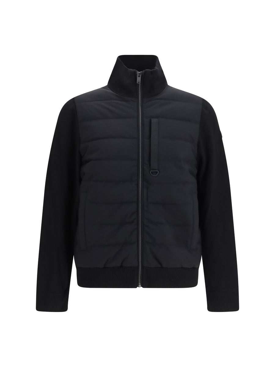 Kamet Jacket With High Collar Black/black Viscose; Polyester