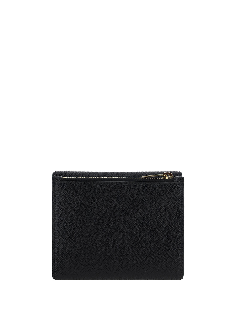 Wallet Calfskin Black Calf Leather & Purses