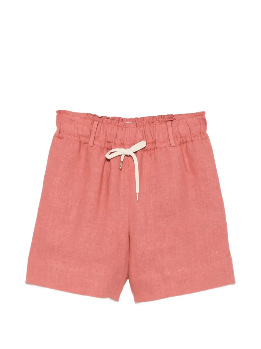 Eleventy Outer: Linen 100% shorts in raspberry pink