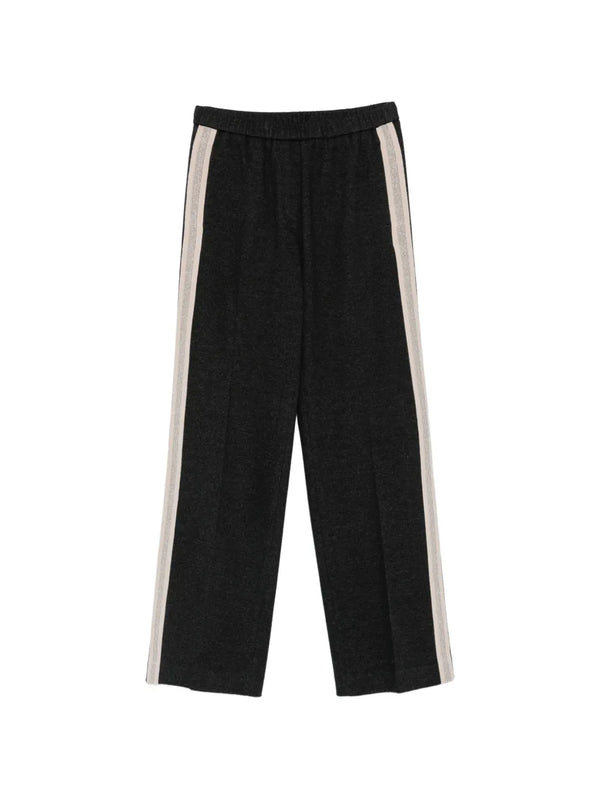 Peserico Outer: Cotton 50% track pants in black