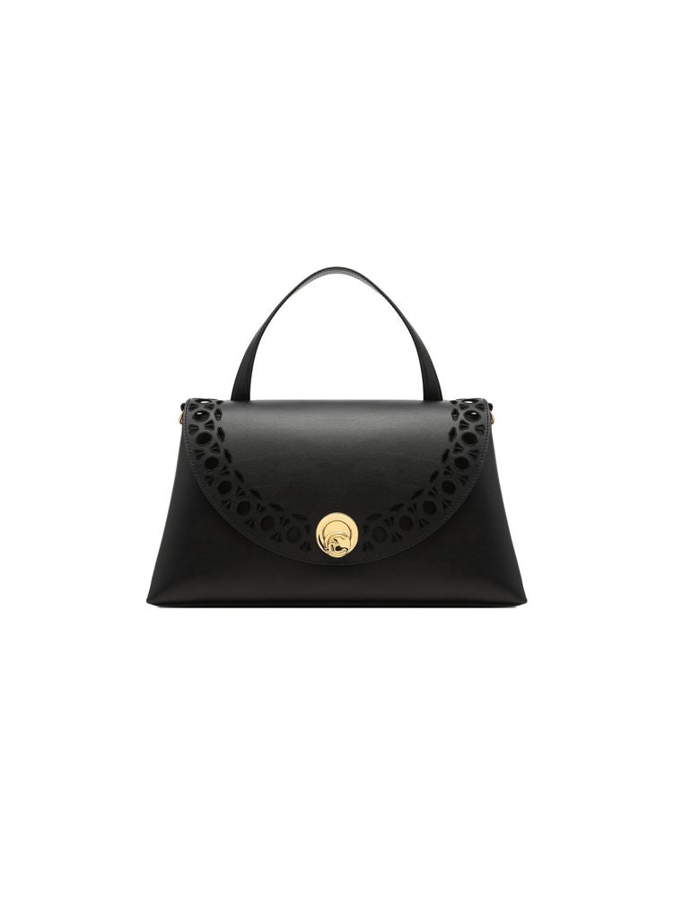 Coccinelle 100% Calf Split Leather top handle bag in black