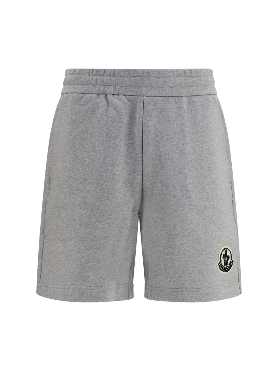 Moncler 100% Cotton bermuda shorts in gray