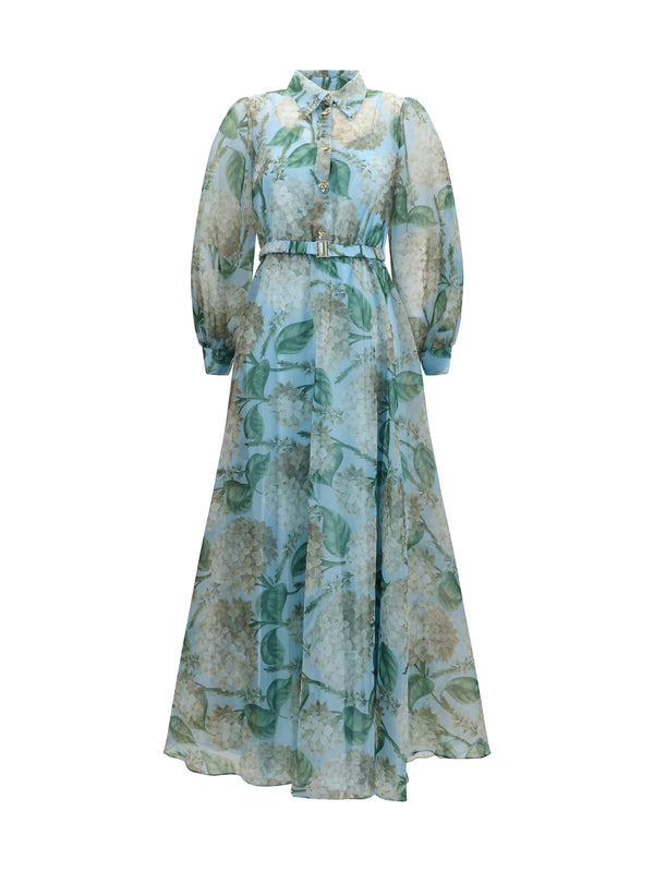 Nissa 100% Polyester dress in blue