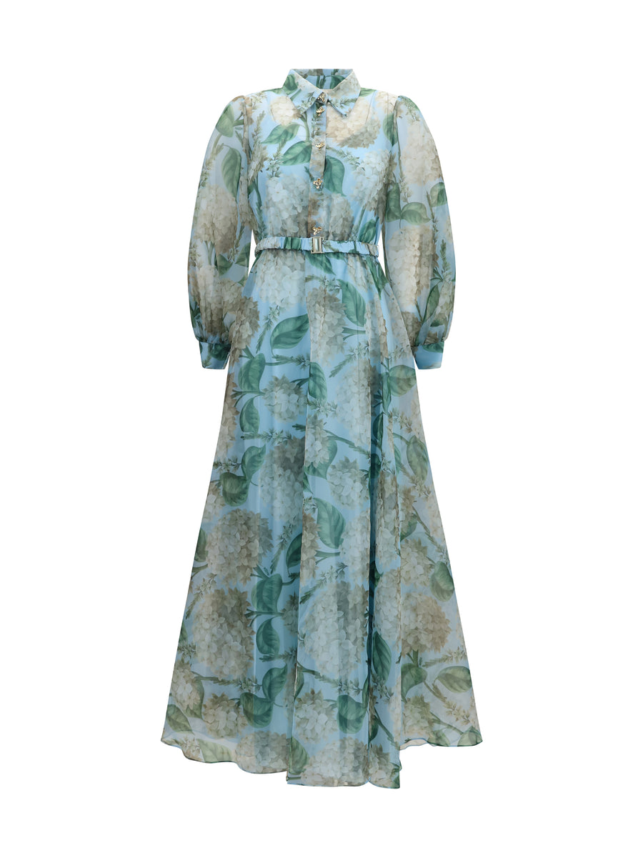 Nissa 100% Polyester dress in blue