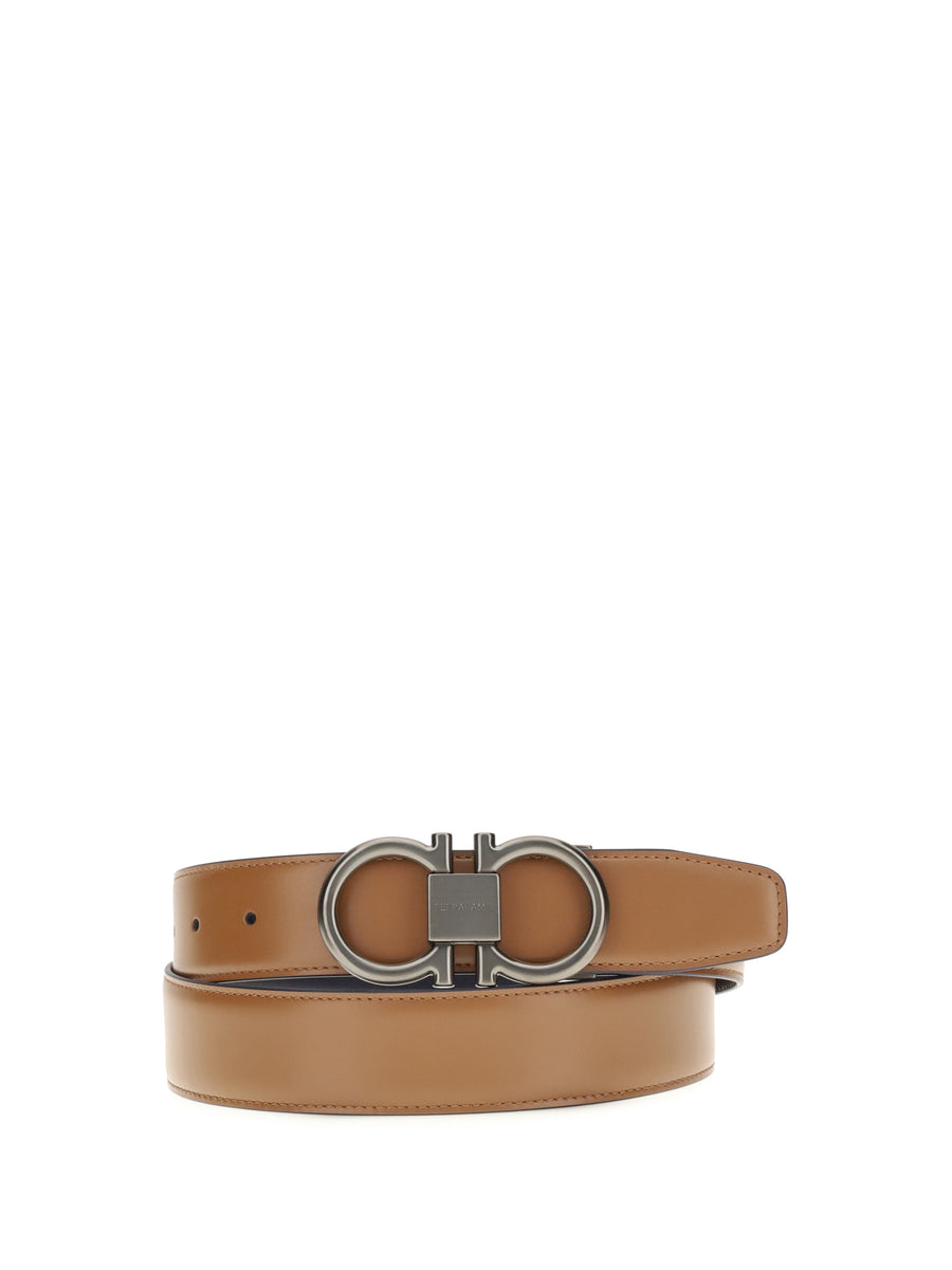 Ferragamo 100% calf leather belt in beige