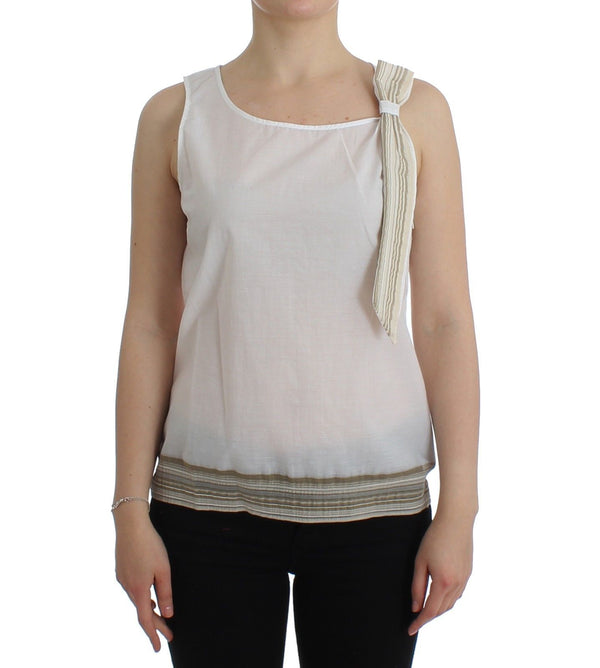 Ermanno Scervino 73% Cotton tank top in white