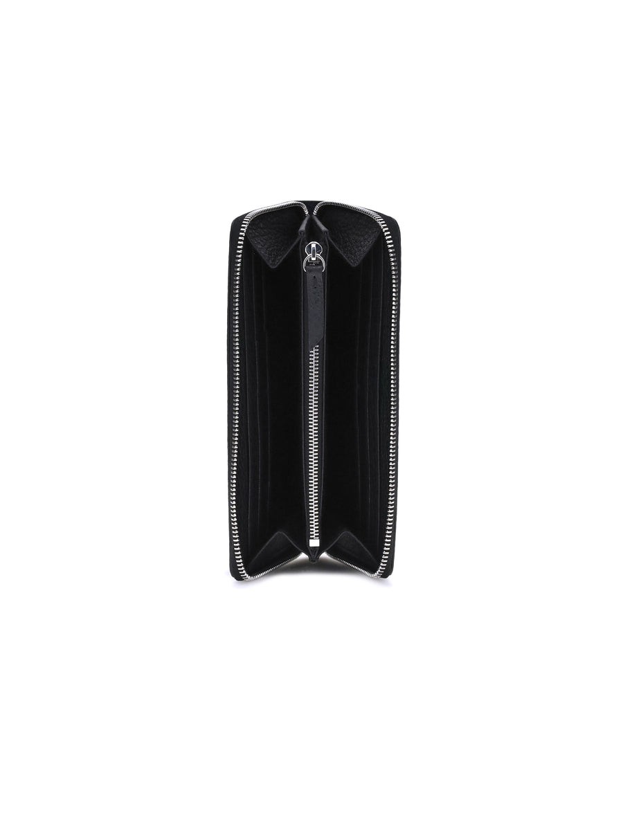 Embossed Leather Wallet Black Calf & Purses