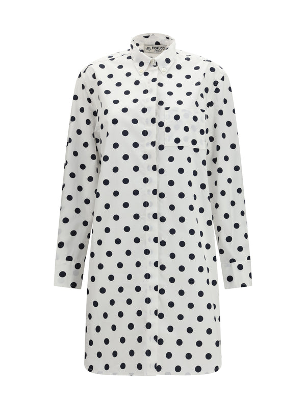 Fiorucci 100% cotton shirt dress in white