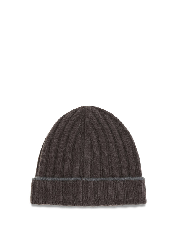 Brunello Cucinelli M2240900 100% Cashmere beanie in brown