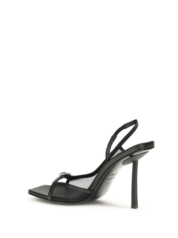 Sandals Vittoria Mesh Black-Crystal Black/crystal Calf Leather