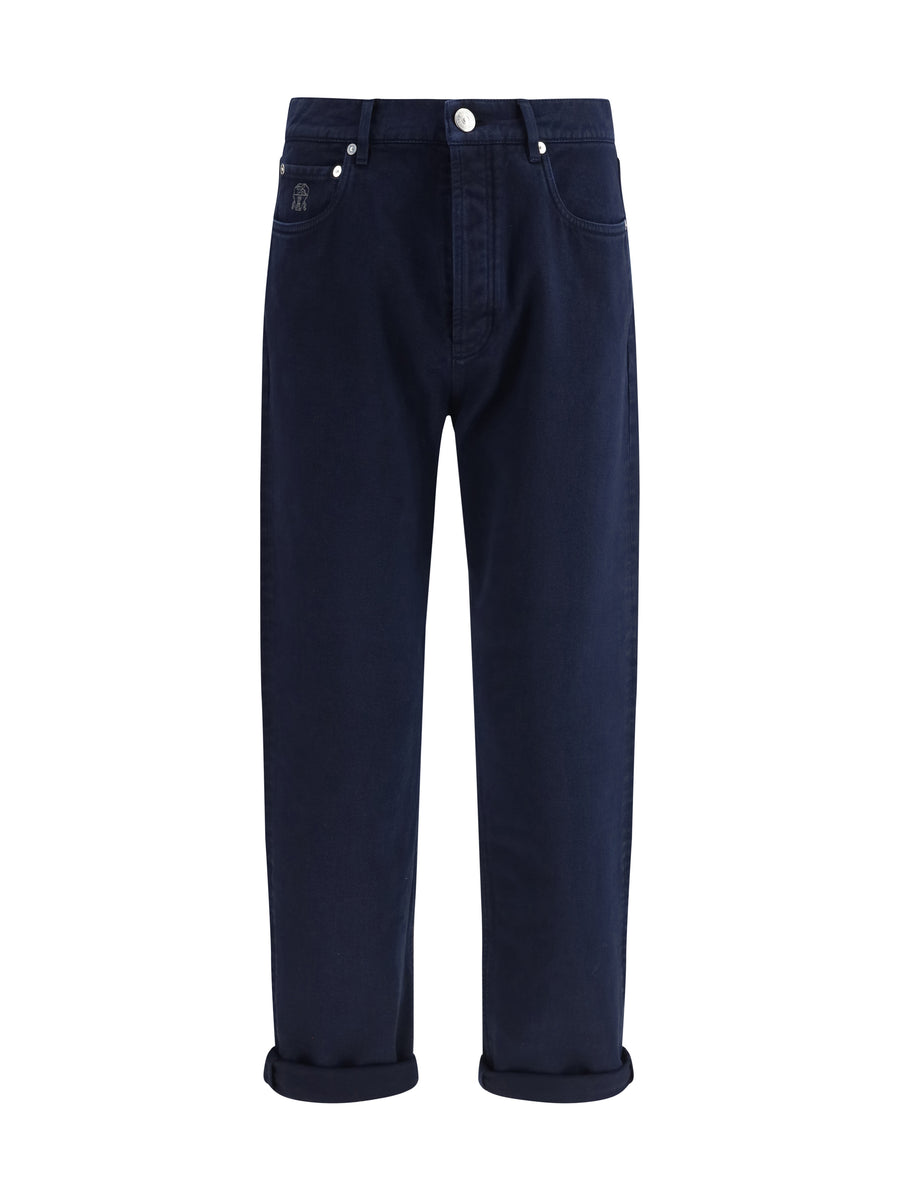 Brunello Cucinelli 100% Cotton jeans in navy