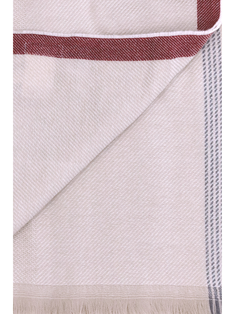 Cashmere Scarf With Frayed Edges Sabbia/falo/grigio Scuro Kashmir