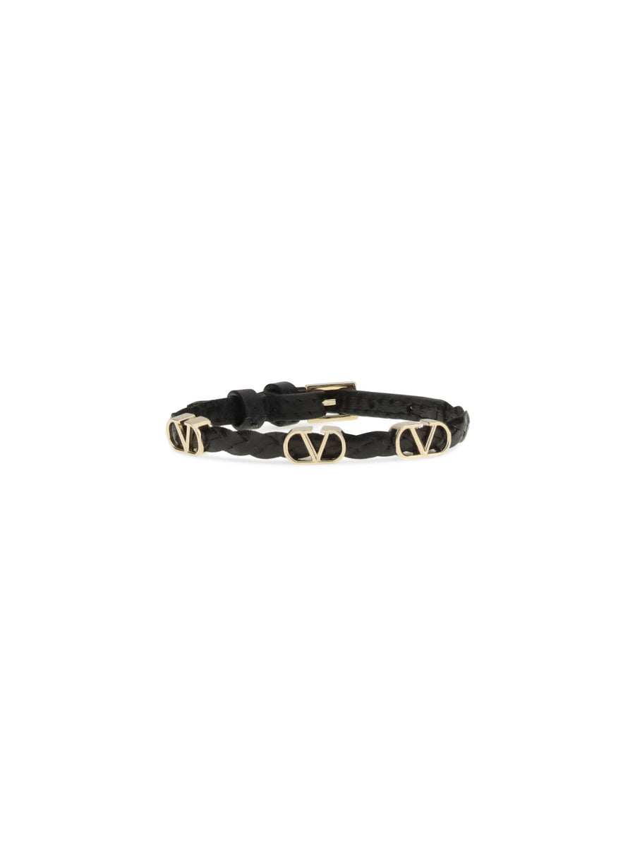 Valentino Garavani 100% Calf Leather Bos Taurus bracelet in black