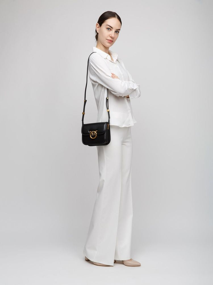 Pinko 100% Sheepskin crossbody bag in black