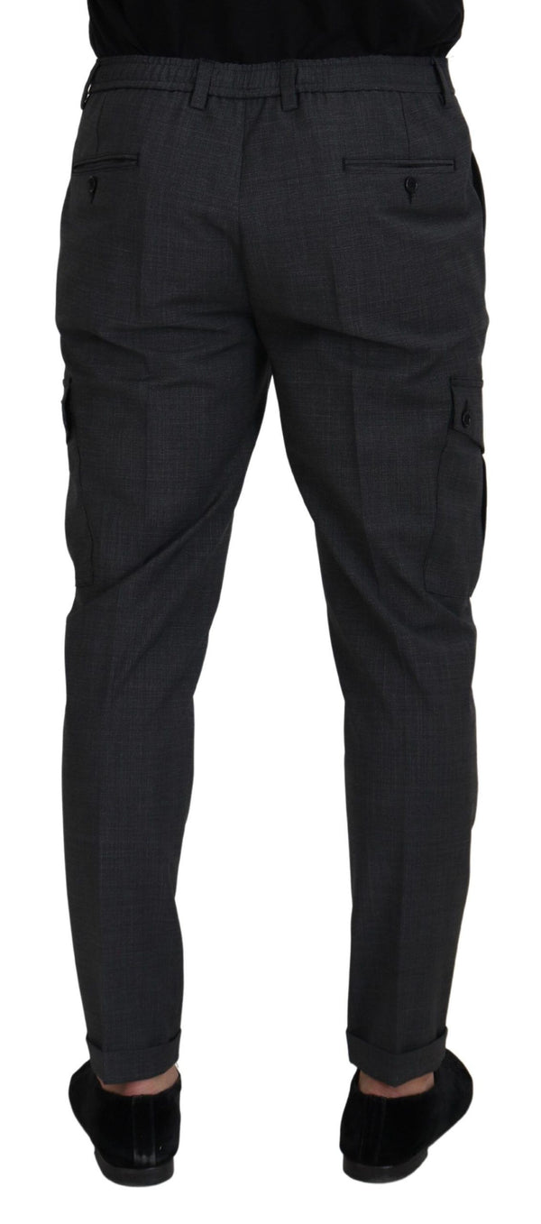 Dolce & Gabbana 44% Wool cargo pants in gray
