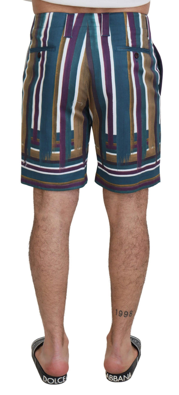 Dolce & Gabbana 97% Cotton chino shorts in blue
