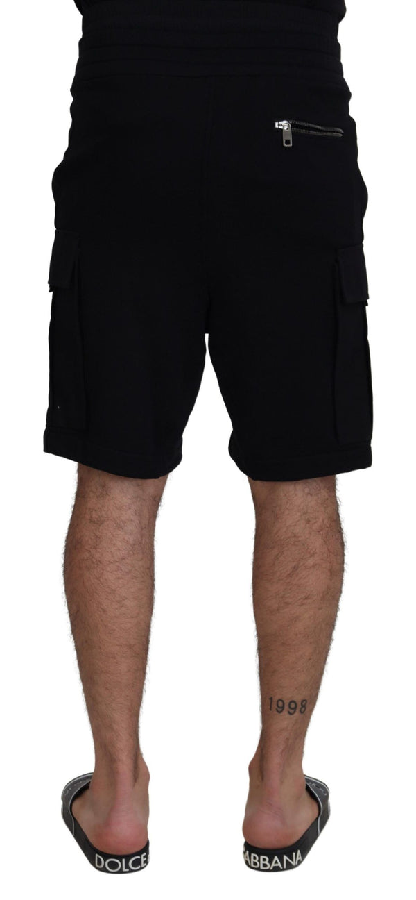 Dolce & Gabbana 90% Cotton bermuda in black