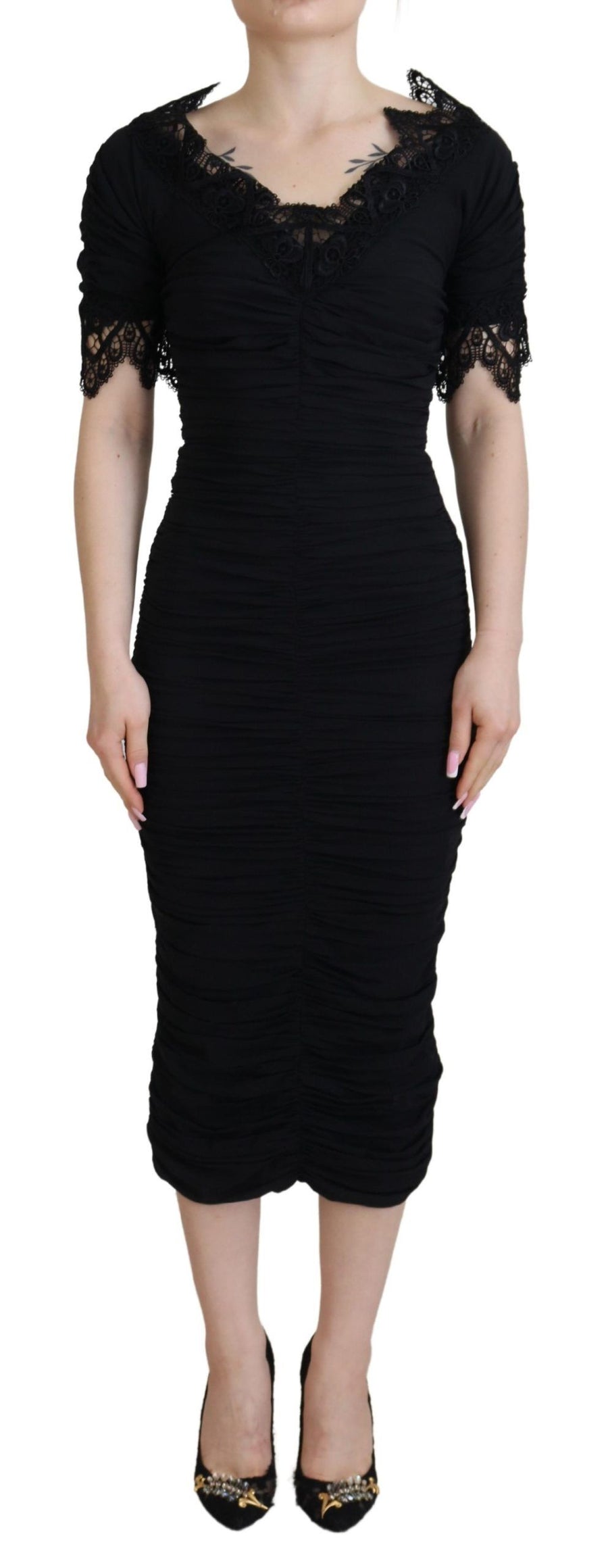 Dolce & Gabbana 64% Silk dress in black