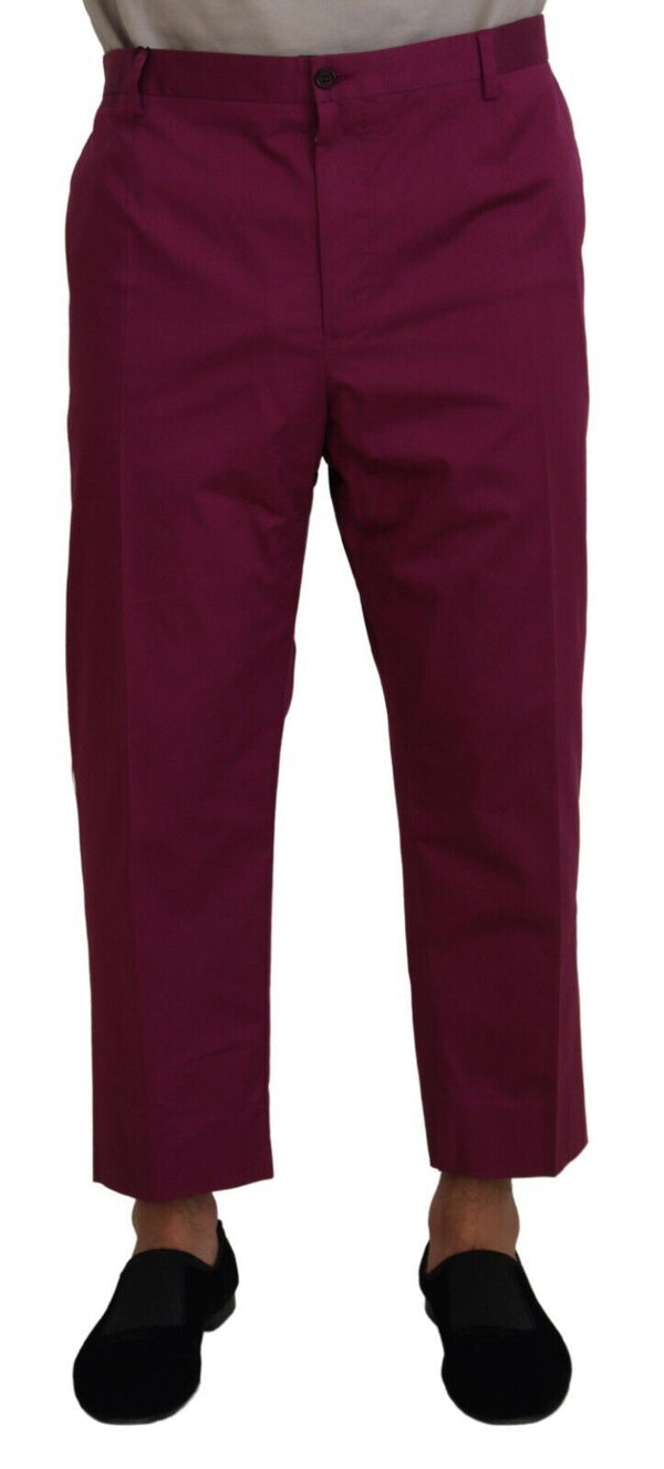 Dolce & Gabbana 97% Cotton trousers in magenta