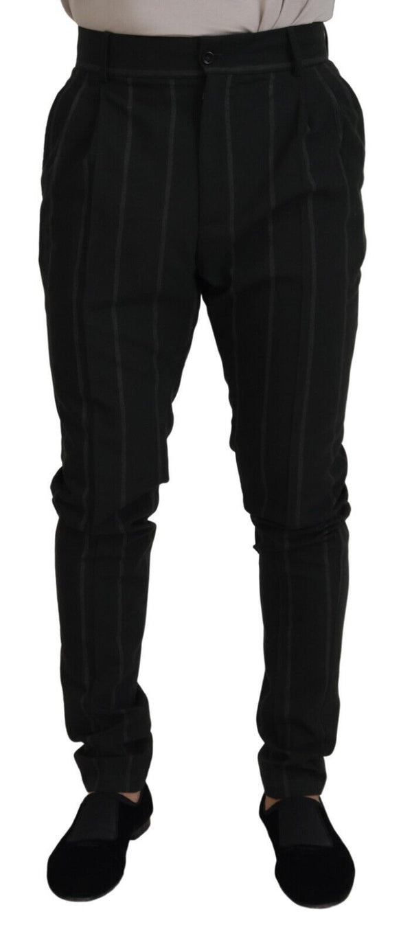 Dolce & Gabbana 52% Polyester trousers in black