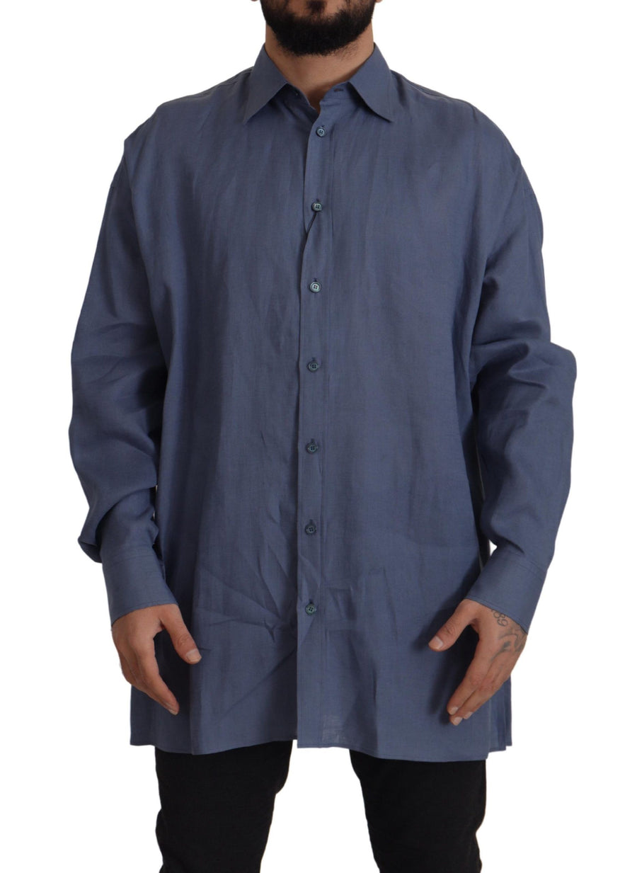 Dolce & Gabbana 100% Linen shirt in navy