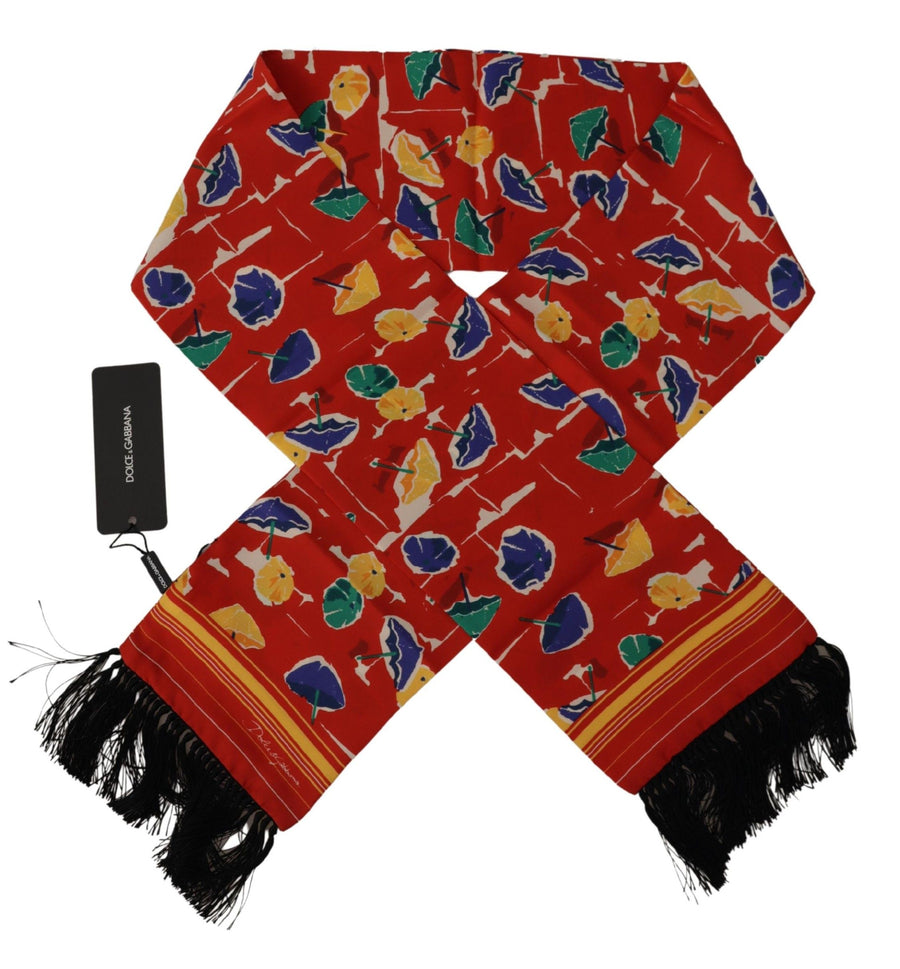 Dolce & Gabbana 100% Silk scarf in red