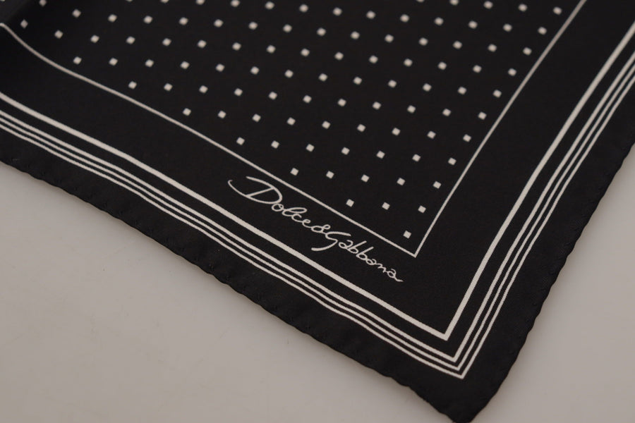 Dolce & Gabbana 100% Silk handkerchief in black
