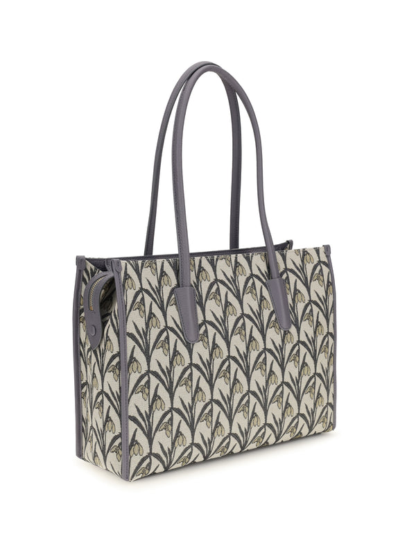 Jacquard Tote Bag Multicolour/stove Fabric Shoulder