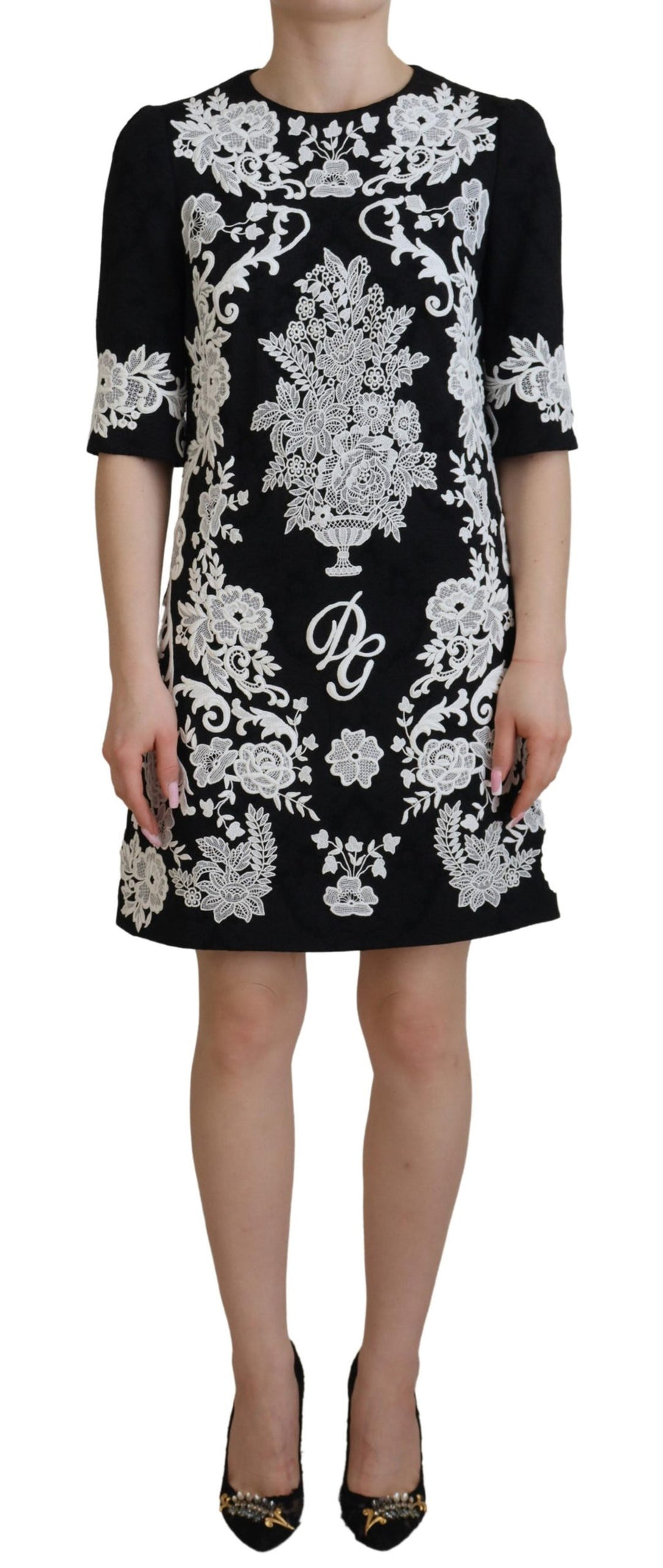 Dolce & Gabbana 57% Polyester dress in black