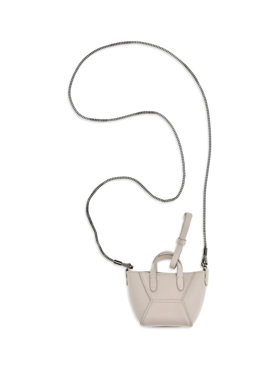 Mini Leather Shoulder Bag Ivory Calf