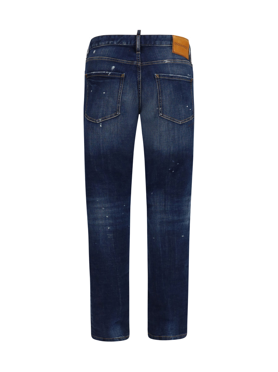 Jeans Teddy Navy Blue Cotton