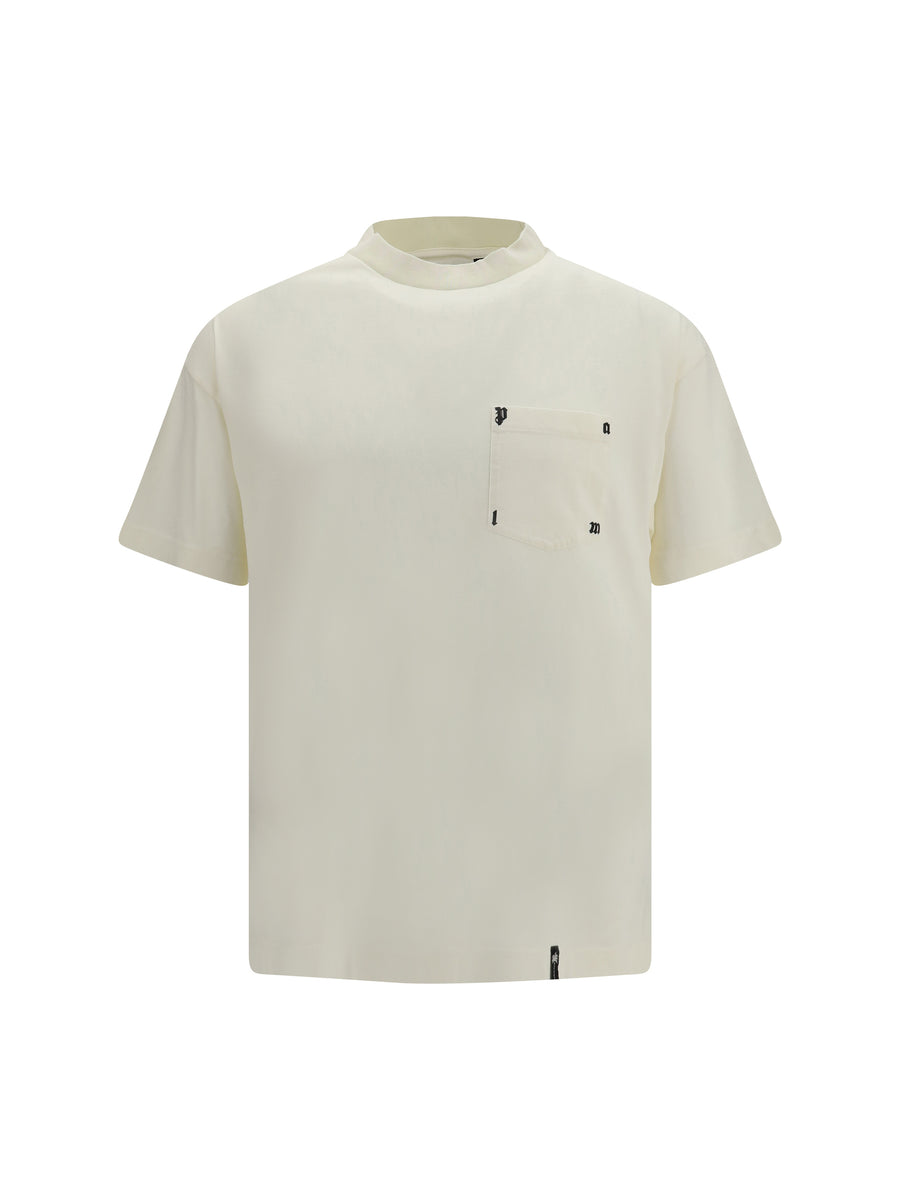 Palm Rib T-Shirt Off White - Light Grey Cotton T-shirts