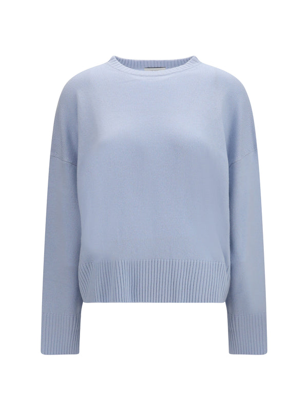 Anton Lds Cashmere Sweater Light Blue Kashmir/capra Hircus