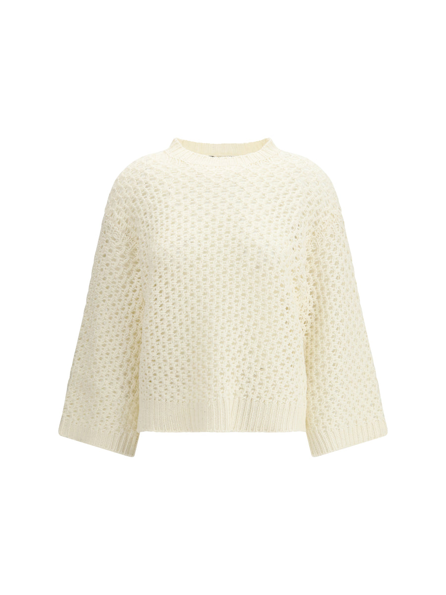 Fabiana Filippi 63% Fleece Wool Ovis Aries; 17% Polyester; 12% Silk; 8% Cashmere/Capra Hircus sweater in beige