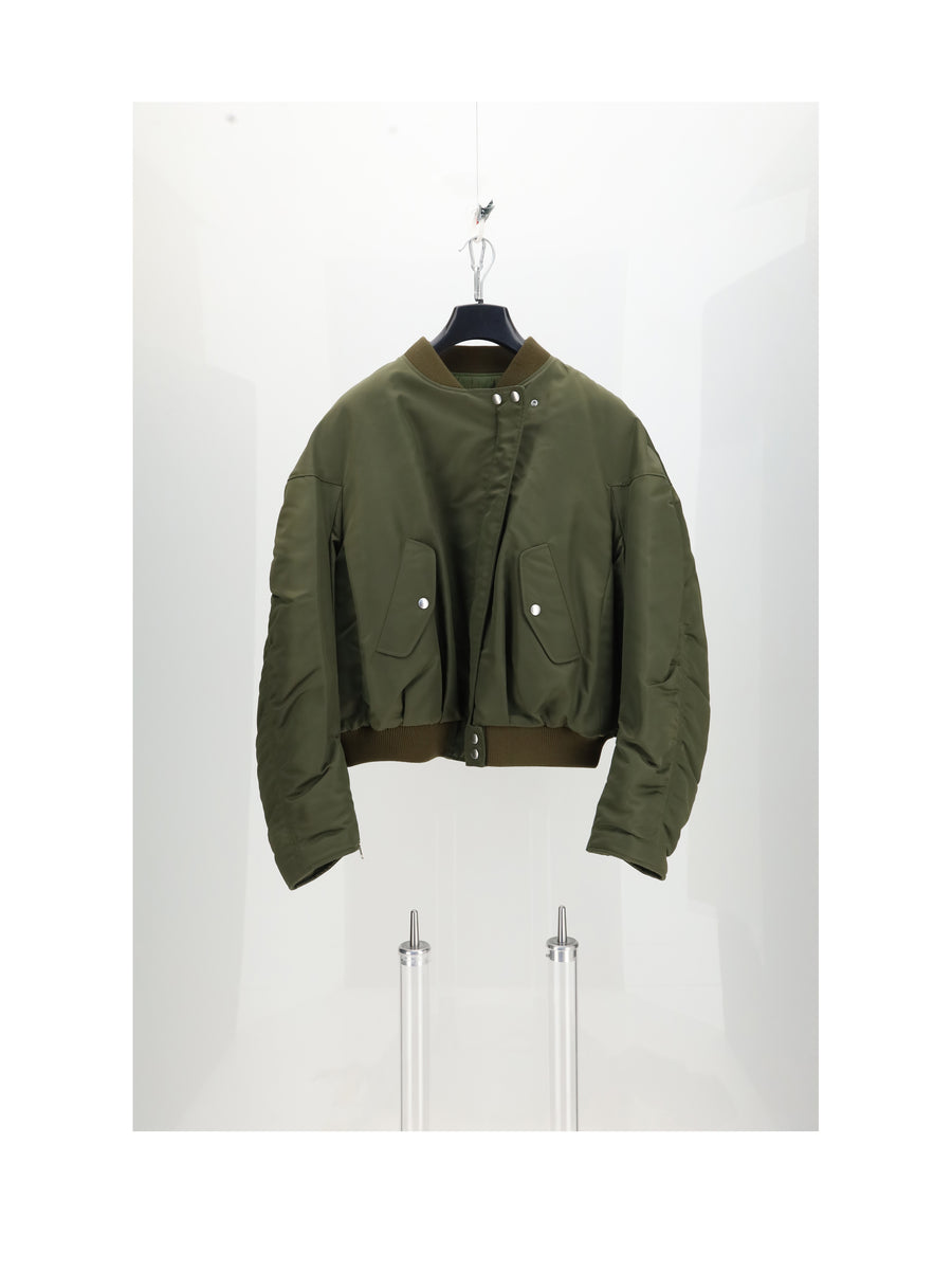 Bomber Jacket Khaki Nylon Padded & Down