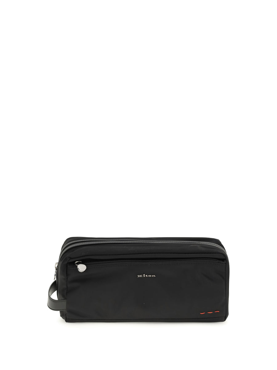 Beauty Case Black Nylon Wash Bags