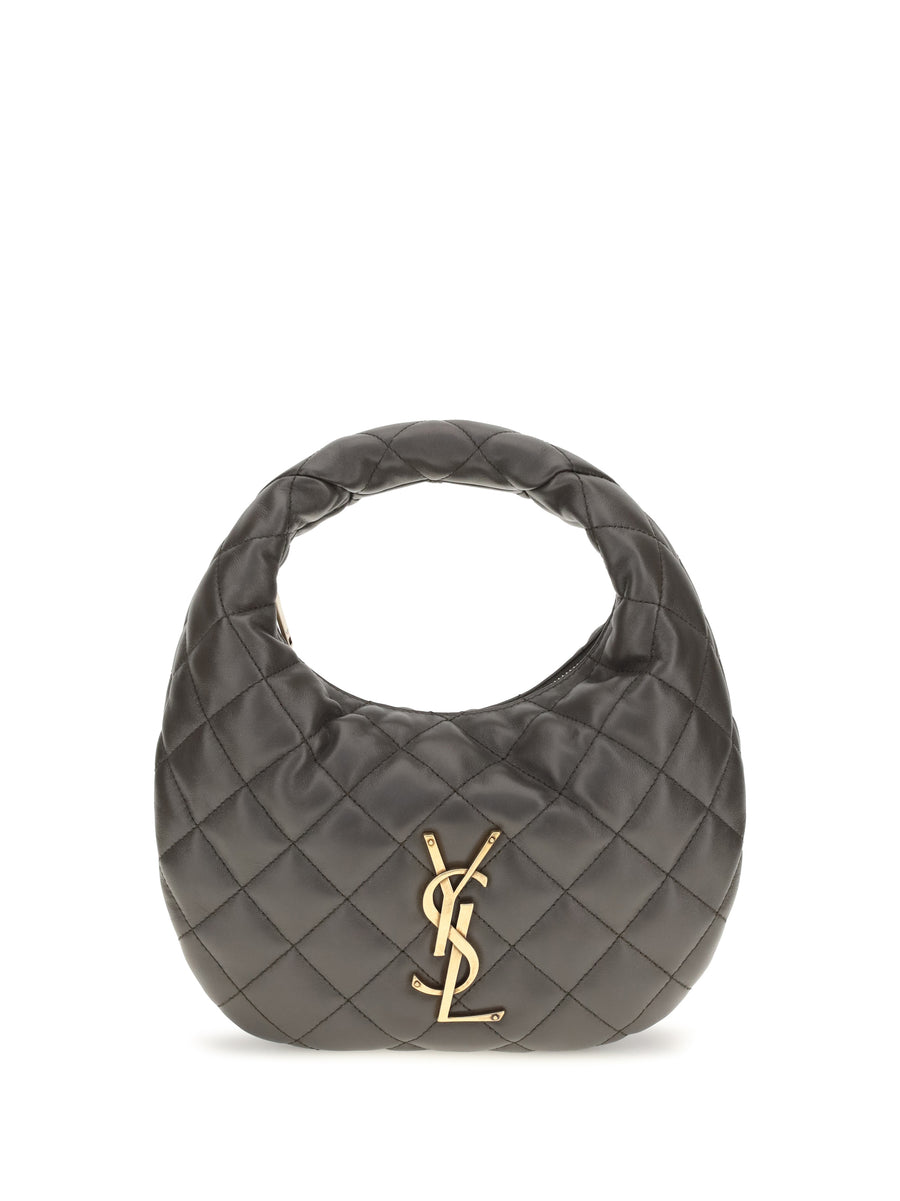 Saint Laurent 100% Lambskin nappa leather shoulder bag in gray