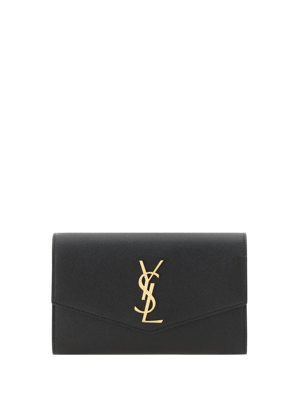 Saint Laurent 100% Calf Leather Bos Taurus wallet in black