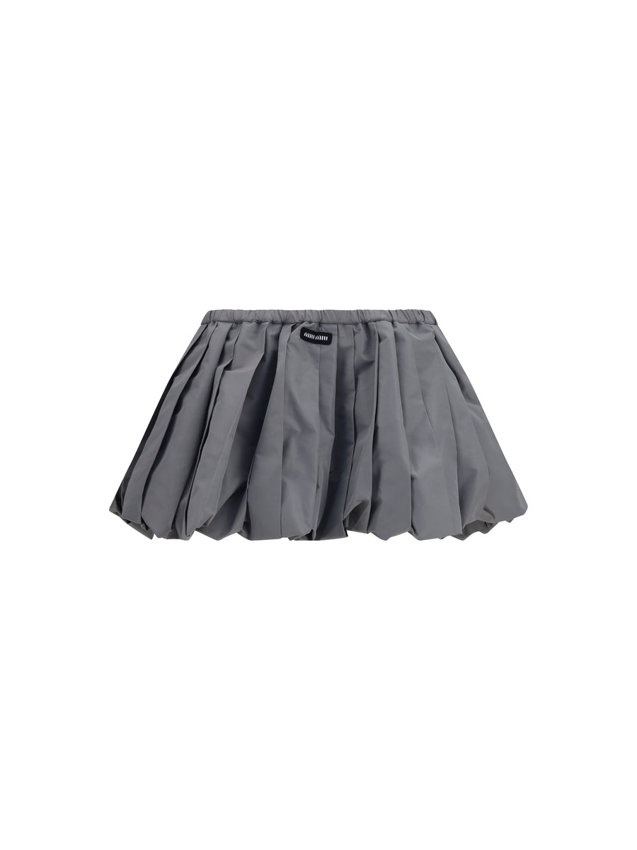 Skirt Balloon Mini Lead Grey Polyester