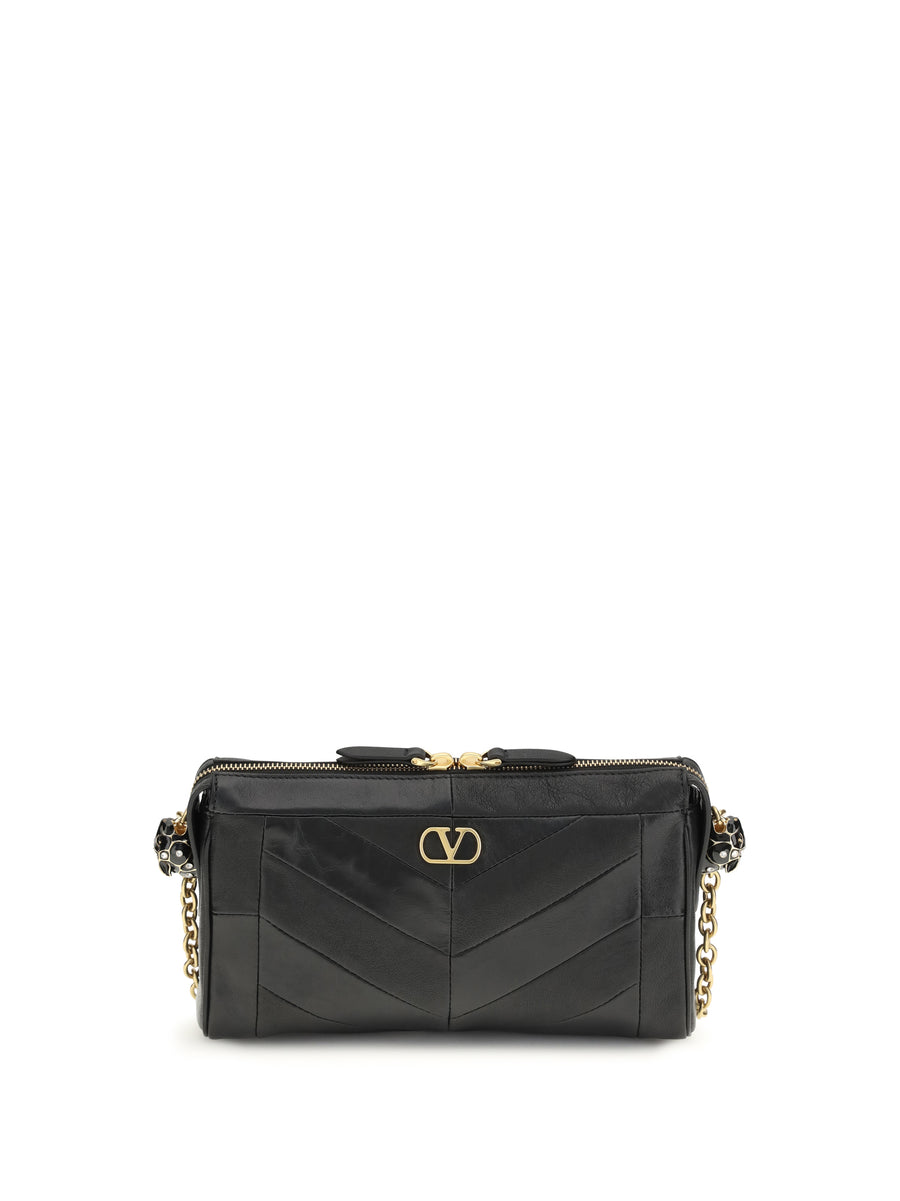 Valentino Garavani 100% Lamb Ovis Aries shoulder bag in black