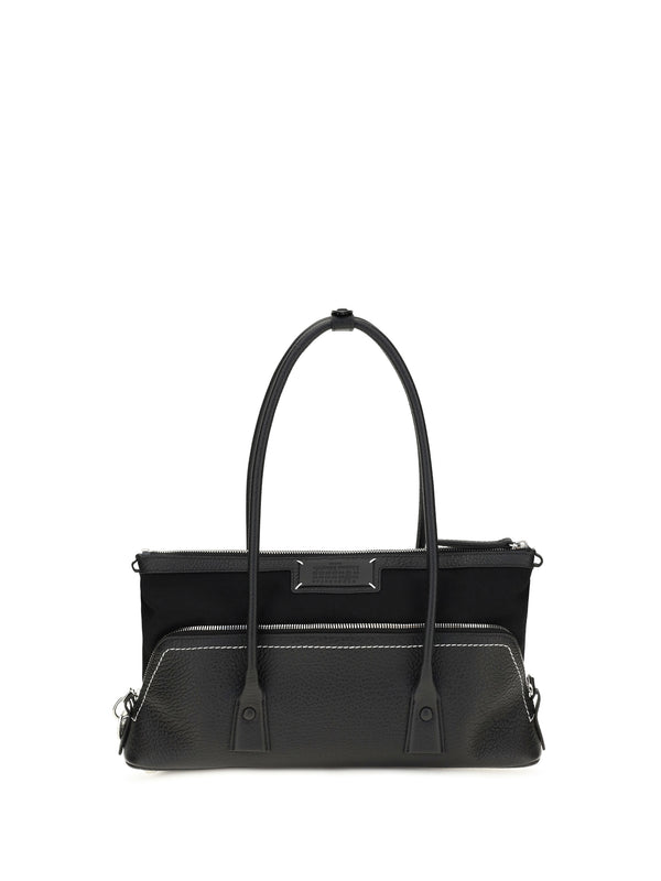 Maison Margiela 100% calf leather shoulder bag in black