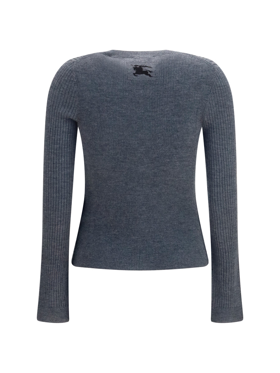 Cashmere Cardigan Grey Melange (capra Hircus)