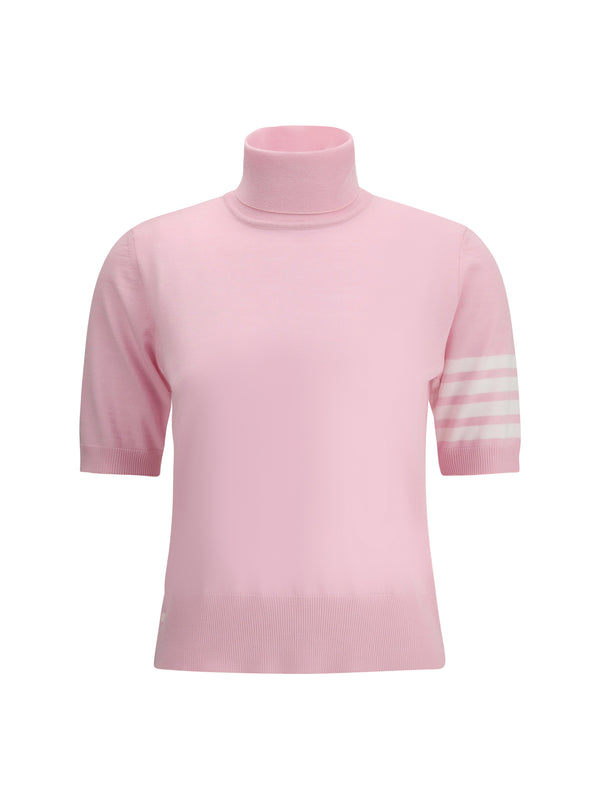 Thom Browne 99% Fleece Wool turtleneck sweater in pink