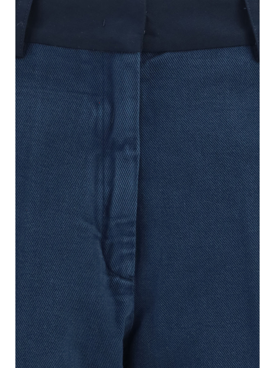 Chino Pants Cotton Midnight Blue Trousers